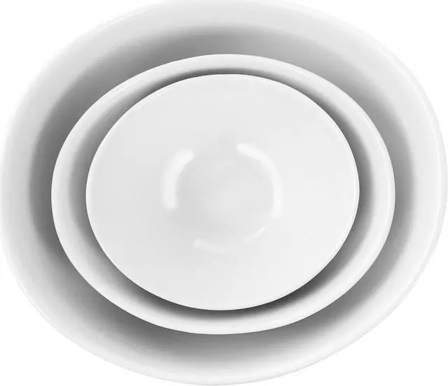 Alt view image 7 of 8 - Elama 3 Tier Oval Bowl Porcelain Serveware Set