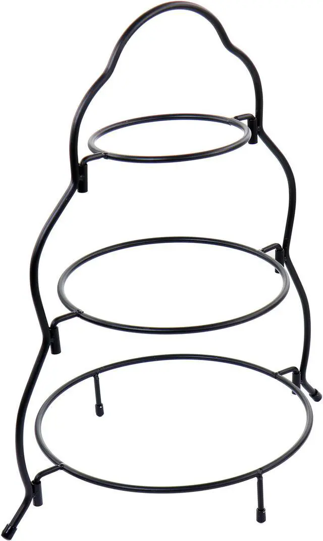 Alt view image 3 of 8 - Elama 3 Tier Round Plate Porcelain Serveware Set