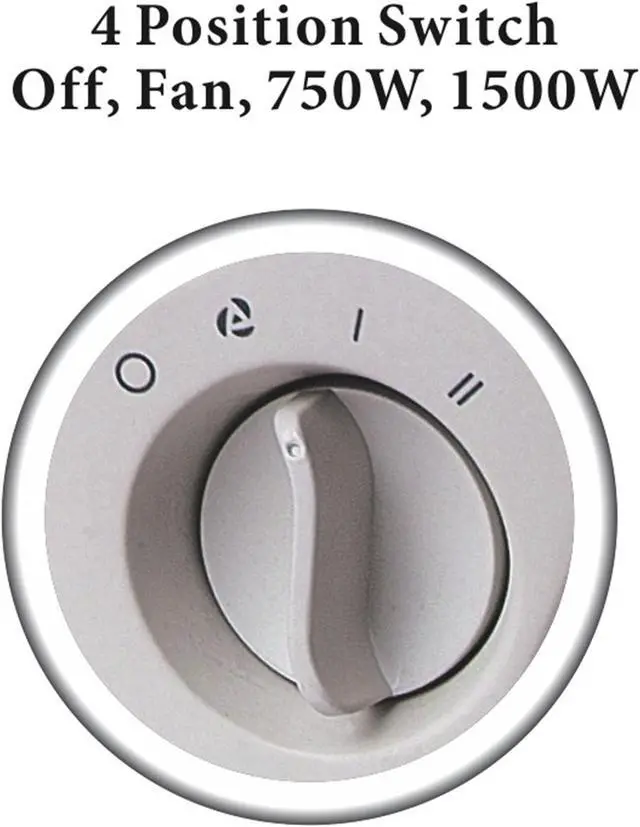 Alt view image 13 of 15 - Optimus Heater Fan Portable with Thermostat - White - H1322