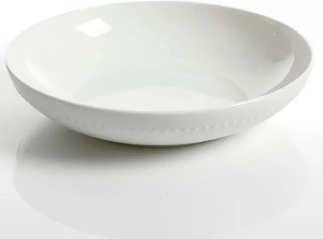 Alt view image 4 of 7 - Gibson Elite Gracious Dining 16 Piece Bone China Double Bowl Dinnerware Set in White