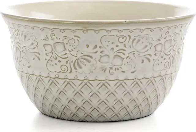 Alt view image 5 of 8 - Elama Ivory Lotus 16 Piece Square Dinnerware Set