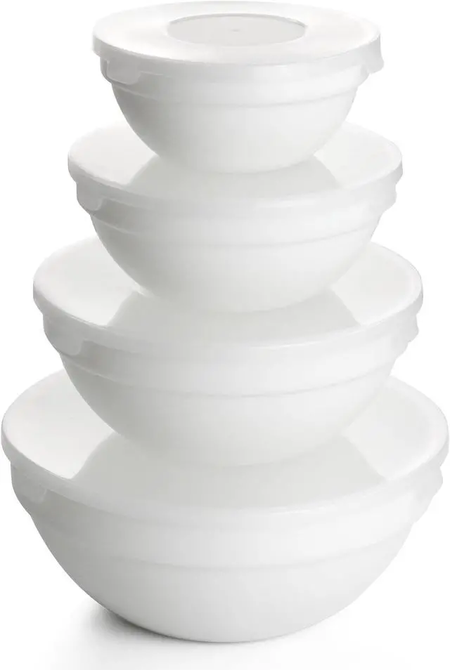 Alt view image 3 of 8 - Gibson 36 Piece Tempered Opal Glass Combo Dinnerware Set in White