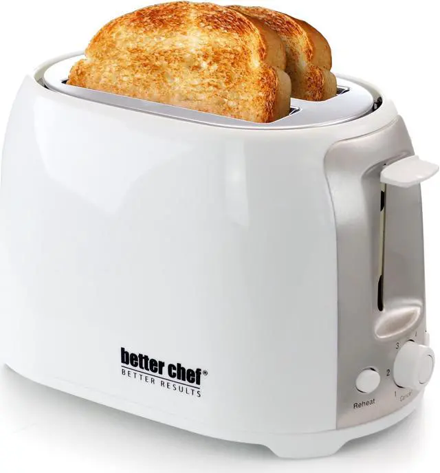Alt view image 4 of 8 - Better Chef - 2-Slice Extra-Wide-Slot Toaster - White