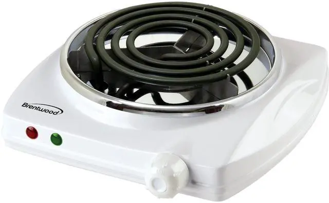 Alt view image 3 of 9 - Brentwood 1000W Single Burner Spiral TS-322 White