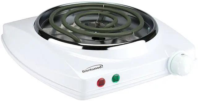 Alt view image 4 of 9 - Brentwood 1000W Single Burner Spiral TS-322 White