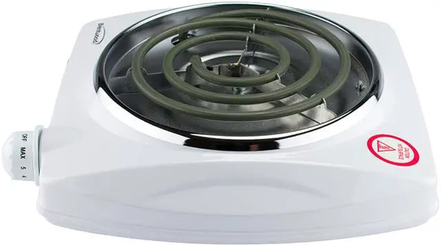 Alt view image 6 of 9 - Brentwood 1000W Single Burner Spiral TS-322 White