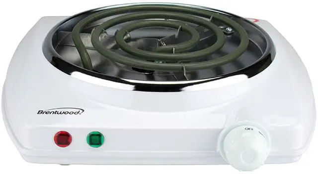 Alt view image 5 of 9 - Brentwood 1000W Single Burner Spiral TS-322 White
