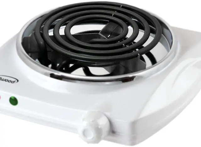 Alt view image 8 of 9 - Brentwood 1000W Single Burner Spiral TS-322 White