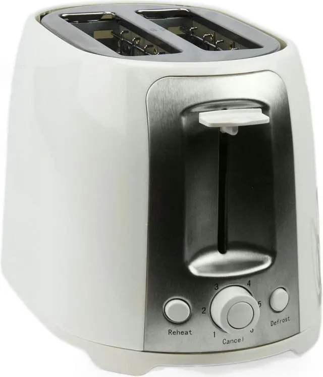 Alt view image 5 of 9 - Brentwood TS-292W White and Stainless Steel 2 Slice Cool Touch Toaster