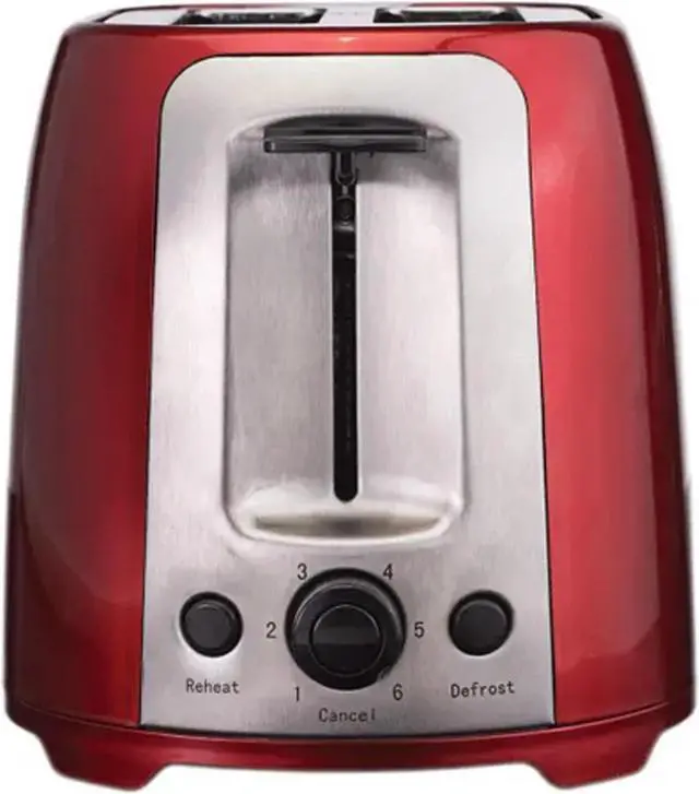 Alt view image 6 of 9 - Brentwood TS-292R Red and Stainless Steel 2 Slice Cool Touch Toaster
