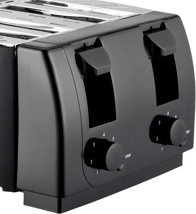 Alt view image 8 of 9 - Brentwood TS-285 Cool Touch 4-Slice Toaster (Black)