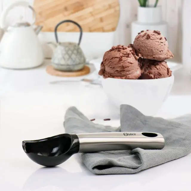 Alt view image 6 of 6 - Oster Baldwyn Stainless Steel and Plastic Ice Cream Scoop