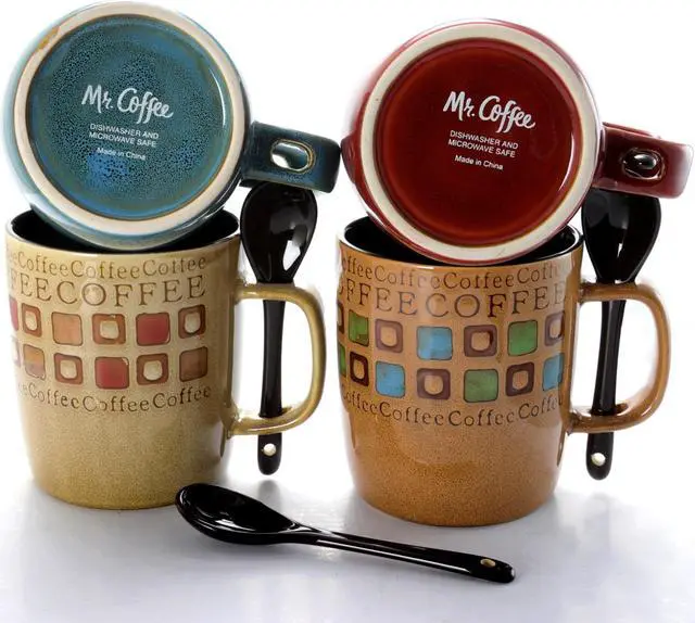 Alt view image 5 of 10 - Gibson 78757.08 13oz Mr. Coffee Cafe Americano Mug Set