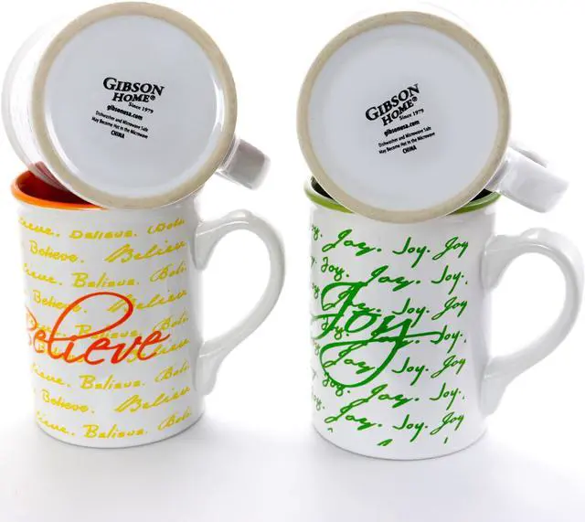 Alt view image 2 of 8 - Gibson Inspirational Words 16 oz Mug 4 Assorted Designs Decorated