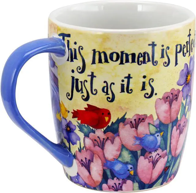 Alt view image 3 of 7 - Gibson Birdhouse Floral 18 oz Cup, 4 Assorted Designs