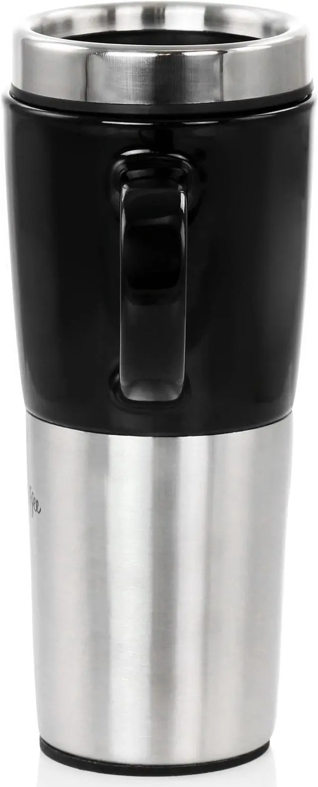 Alt view image 2 of 7 - Mr. Coffee 16oz Stainless Steel and Stoneware Travel Mug
