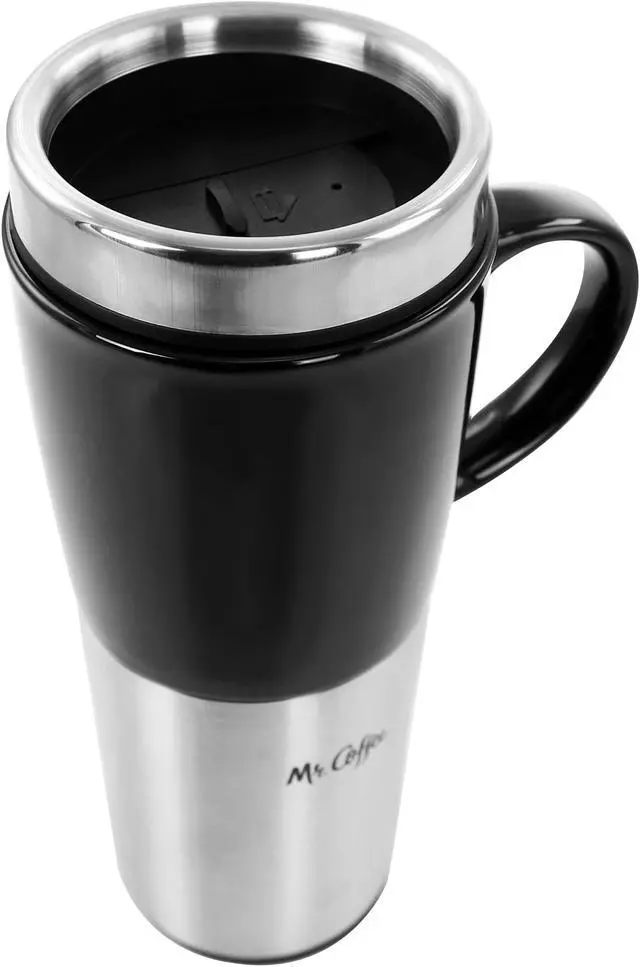 Alt view image 5 of 7 - Mr. Coffee 16oz Stainless Steel and Stoneware Travel Mug