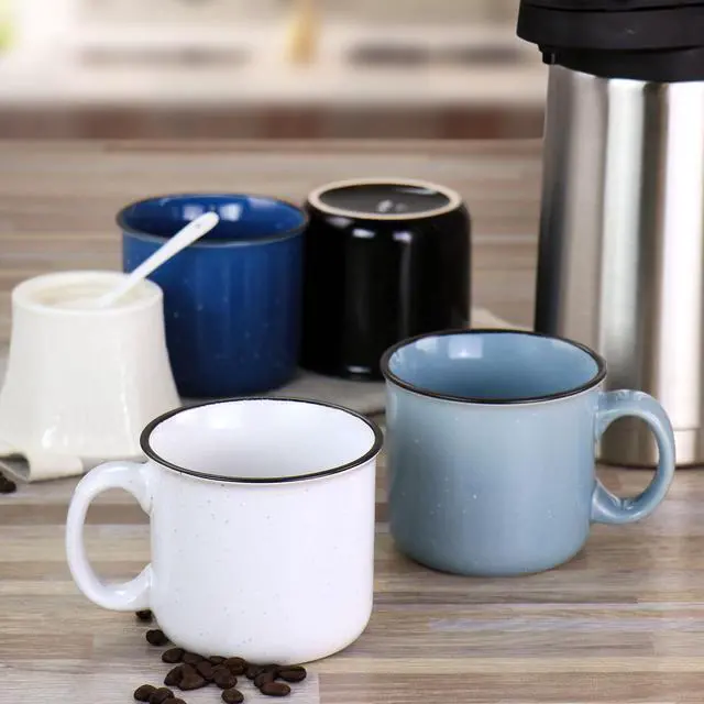 Alt view image 6 of 6 - Mr. Coffee Mr. Colebrook Speckled Stoneware 18oz 4 Piece Mug Set in Assorted Colors