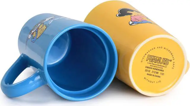 Alt view image 5 of 7 - Peanuts Gentle Reminders Stoneware 4 Piece 18oz Travel Cups in Assorted Designs