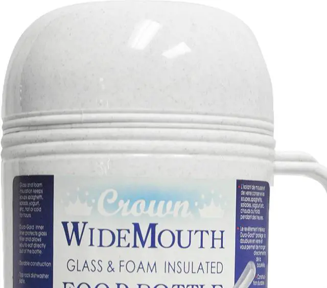 Alt view image 12 of 12 - Brentwood 1.0L Wide Mouth Mouth Glass Vacuum/Foam Insulated Food Thermos