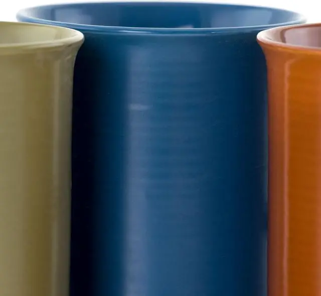 Alt view image 5 of 7 - Gibson Home Thoughtful Morning 4 Piece 26 Ounce Stoneware Cup Set in Assorted Colors