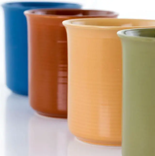 Alt view image 6 of 7 - Gibson Home Thoughtful Morning 4 Piece 26 Ounce Stoneware Cup Set in Assorted Colors