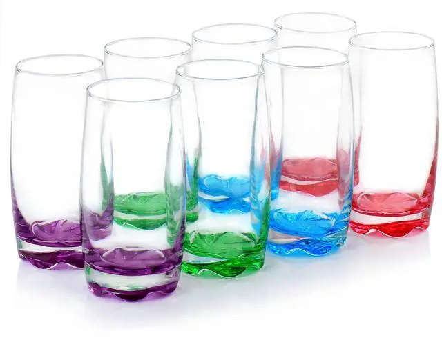 Alt view image 2 of 8 - Gibson Karissa 8 Piece Drinking Glass Tumbler Set Assorted 13 oz. (92361.08) 93596601M