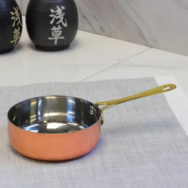 Alt view image 3 of 5 - Gibson Home Rembrandt 4.7 Inch Stainless Steel Mini Frying Pan, Copper Plated
