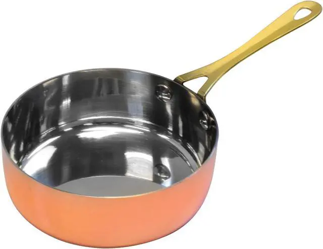 Alt view image 4 of 5 - Gibson Home Rembrandt 4.7 Inch Stainless Steel Mini Frying Pan, Copper Plated
