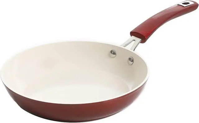 Alt view image 4 of 8 - Kenmore Arlington 12 Piece Aluminum Ceramic Coated Nonstick Cookware Set in Metallic Red
