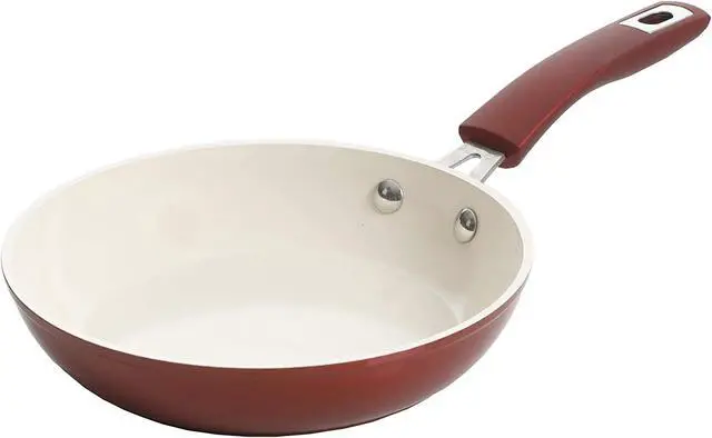 Alt view image 5 of 8 - Kenmore Arlington 12 Piece Aluminum Ceramic Coated Nonstick Cookware Set in Metallic Red