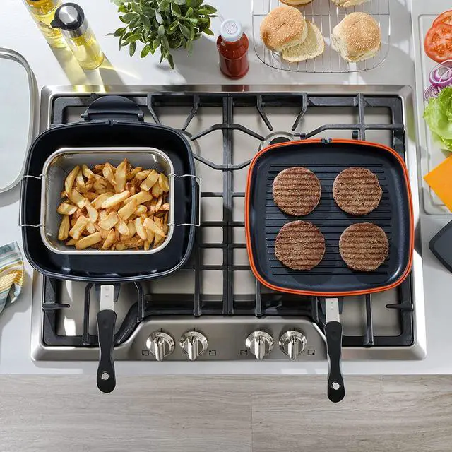 Alt view image 7 of 8 - Kenmore 5 Piece Nonstick Multi Function Cookware Set in Black
