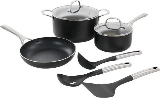Main image of Oster Palladium 8 Piece Aluminum Cookware Set in Black