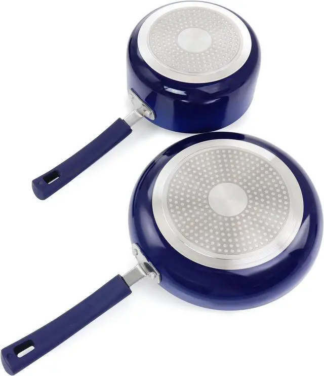 Alt view image 7 of 8 - Oster 7 Piece Non Stick Aluminum Cookware Set in Blue