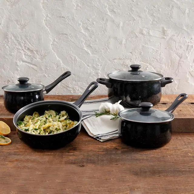 Alt view image 5 of 7 - Gibson Home Casselman 7 piece Cookware Set in Black with Bakelite Handle