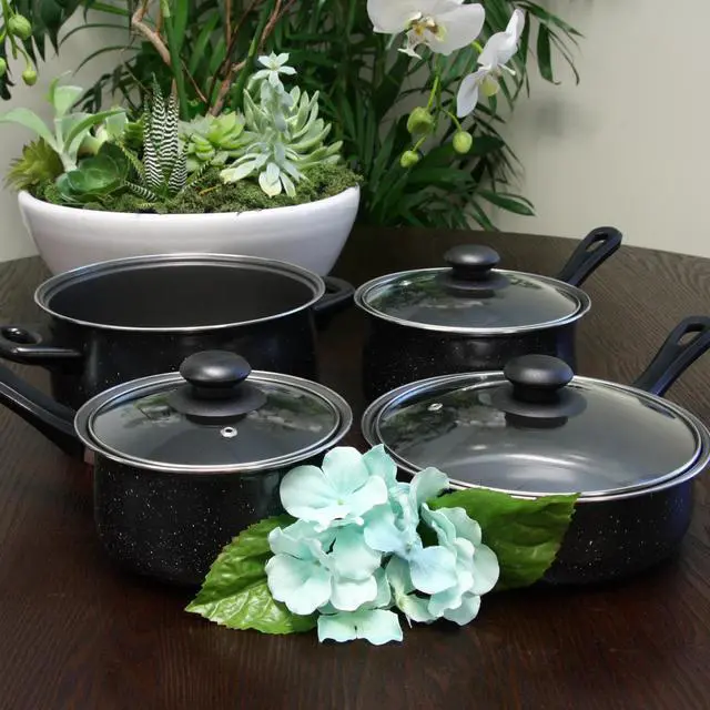 Alt view image 4 of 7 - Gibson Home Casselman 7 piece Cookware Set in Black with Bakelite Handle