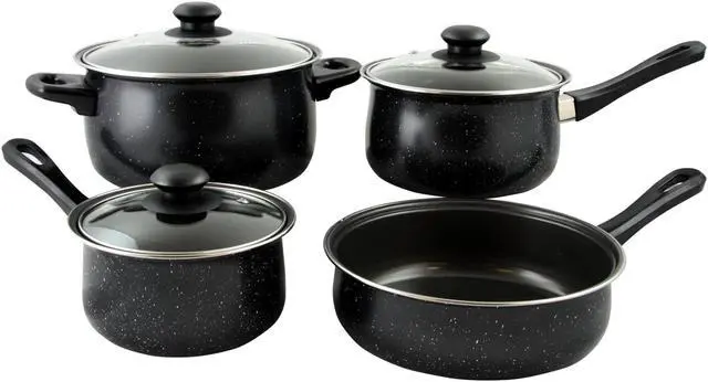 Alt view image 6 of 7 - Gibson Home Casselman 7 piece Cookware Set in Black with Bakelite Handle