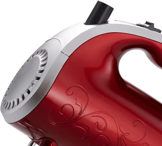 Alt view image 7 of 9 - Brentwood Appliances 5 Speed Hand Mixer (Red) HM-48R