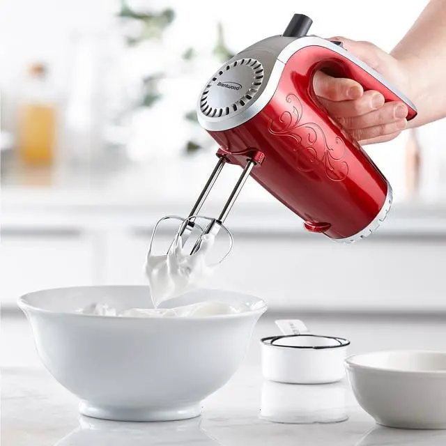 Alt view image 9 of 9 - Brentwood Appliances 5 Speed Hand Mixer (Red) HM-48R