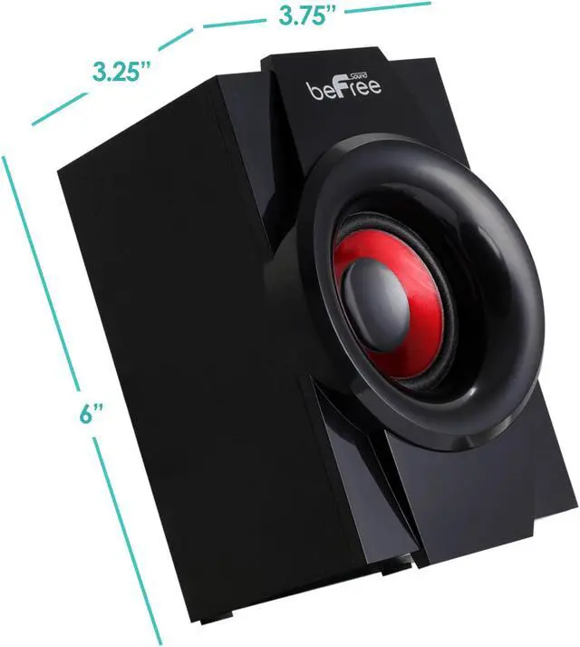 Alt view image 13 of 16 - Befree Sound BFS-410 5.1 Channel Surround Sound Bluetooth Speaker System, Red