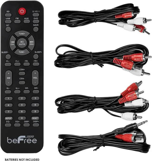 Alt view image 15 of 16 - Befree Sound BFS-410 5.1 Channel Surround Sound Bluetooth Speaker System, Red