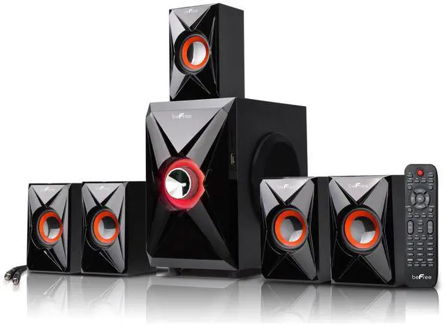 Alt view image 4 of 10 - Befree Sound BFS-420 5.1 Channel Surround Sound Bluetooth Speaker System, Orange
