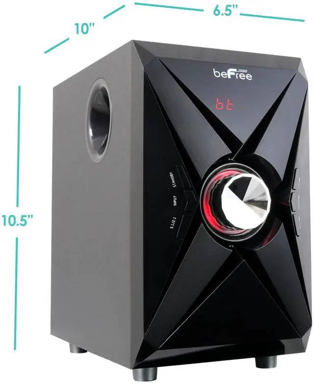 Alt view image 6 of 10 - Befree Sound BFS-420 5.1 Channel Surround Sound Bluetooth Speaker System, Orange