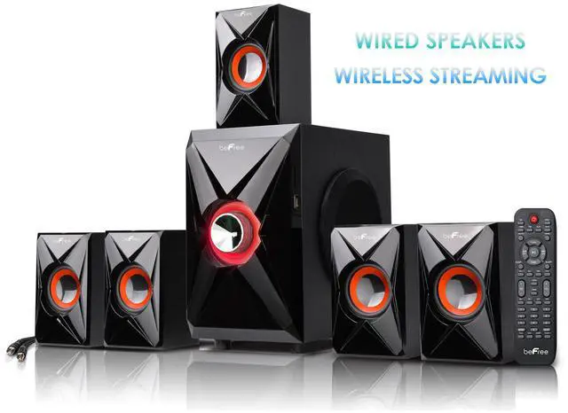 Alt view image 5 of 10 - Befree Sound BFS-420 5.1 Channel Surround Sound Bluetooth Speaker System, Orange