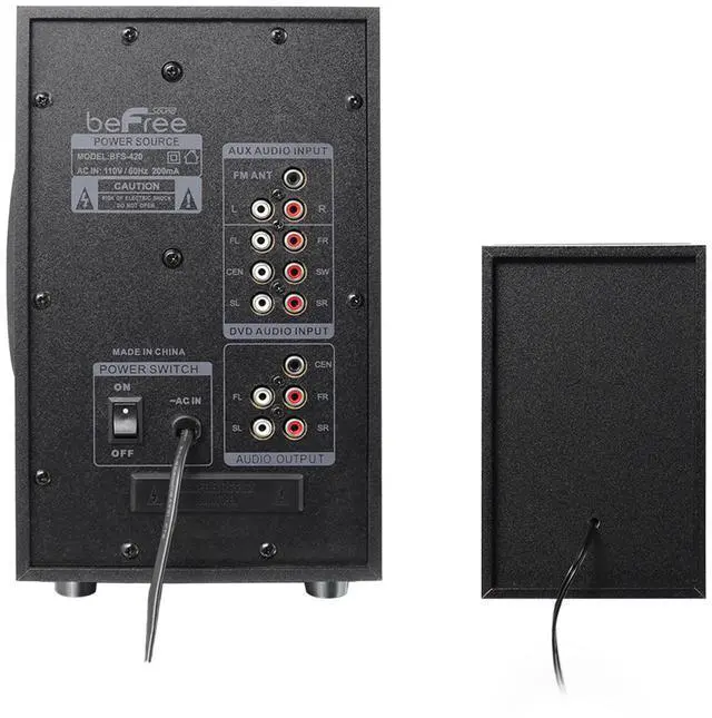 Alt view image 8 of 10 - Befree Sound BFS-420 5.1 Channel Surround Sound Bluetooth Speaker System, Orange