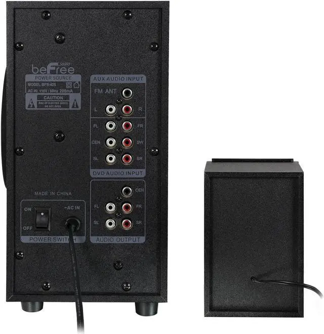 Alt view image 7 of 9 - beFree Sound BFS-425  5.1 Channel Surround Sound Bluetooth Speaker System in Black