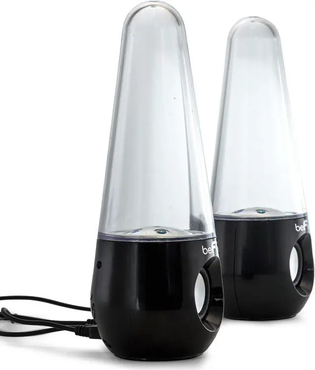 Alt view image 5 of 10 - beFree Sound Bluetooth LED Dancing Water Multimedia Speakers - Black