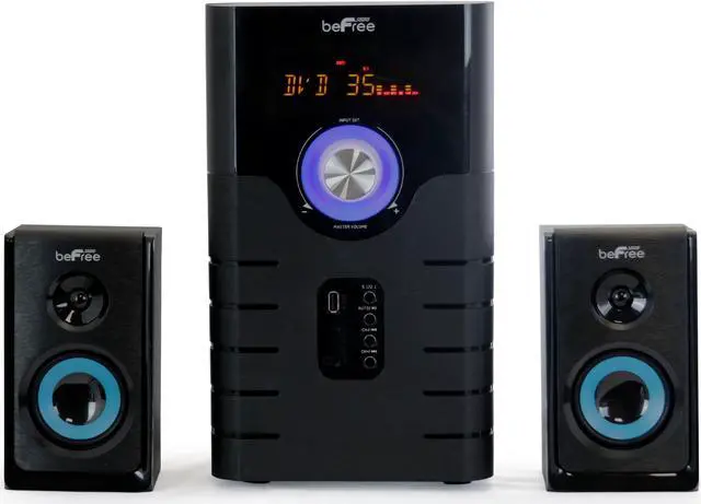 Alt view image 5 of 8 - beFree Sound 5.1 Channel Surround Sound Bluetooth Speaker System- Blue