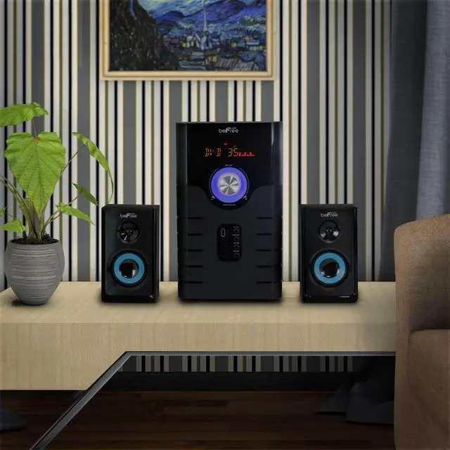 Alt view image 6 of 8 - beFree Sound 5.1 Channel Surround Sound Bluetooth Speaker System- Blue