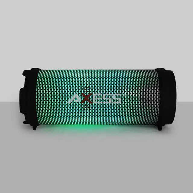 Alt view image 5 of 6 - AXESS PERSONAL LED BLUETOOTH PORTABLE SPEAKER W/AM-FM RADIO, USB, AUX AND LANYARD-PINK